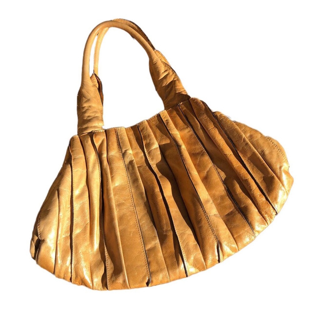 Vintage Sabina New York tan leather satchel hobo bag - Picture 2 of 4